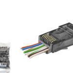 Cat6 Ez Rj45 Konnektör - 100 Adet Siyah / Ekonomik Poşet Paket ND2410