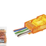 Cat6 Ez Rj45 Konnektör - 100 Adet Turuncu / Ekonomik Poşet Paket ND2413