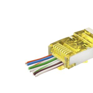 Cat6E Ez Rj45 Metal Konnektör 100 Adet Plastik Kutu - Sarı ND2416
