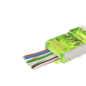 Cat6E Ez Rj45 Metal Konnektör 100 Adet Plastik Kutu - Yeşil ND2417