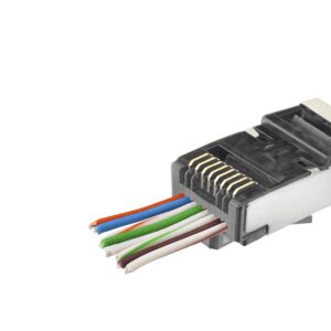 Cat6E Ez Rj45 Metal Konnektör 100 Adet Plastik Kutu - Siyah ND2418