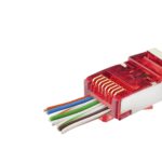 Cat6E Ez Rj45 Metal Konnektör 100 Adet Plastik Kutu - Kırmızı ND2419
