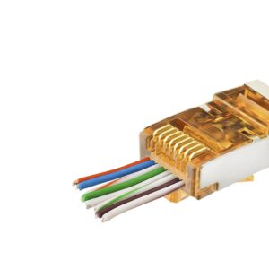 Cat6E Ez Rj45 Metal Konnektör 100 Adet Plastik Kutu - Turuncu ND2421