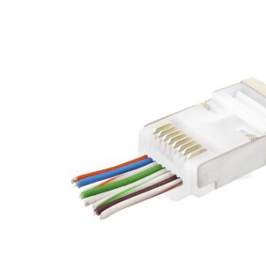 Cat6E Ez Rj45 Metal Konnektör 100 Adet Plastik Kutu - Beyaz ND2422