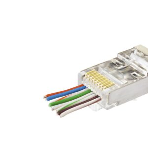 Cat6E Ez Rj45 Metal Konnektör 100 Adet Plastik Kutu - Şeffaf ND2423