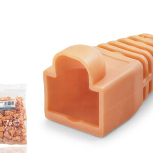 Rj45 Konnektör Papuç - 100 Adet Turuncu / Ekonomik Poşet Paket ND2432