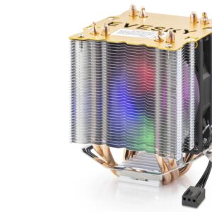 Cpu İşlemci Kule Tipi Soğutucu 500 Serisi Çift Fanlı 4 Bakır Borulu Rgb - Siyah ND2604