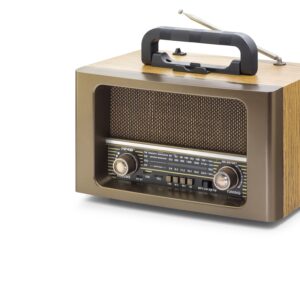 Bluetooth Nostaljik Hoparlör Fm Kumandalı 31 X 17.7 X 19.9 Cm NS6670BT