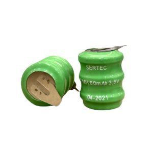 3.6V 3S1P 60 Mah 2 Pin NI-MH Buton Pil