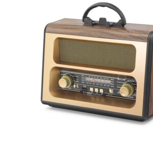 Bluetooth Fm Nostaljik Hoparlör Usb Tf - Kahverengi RXBT88
