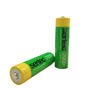18650 3.7V 2000 Mah 1C Li-ion Şarjlı Pil Başlı