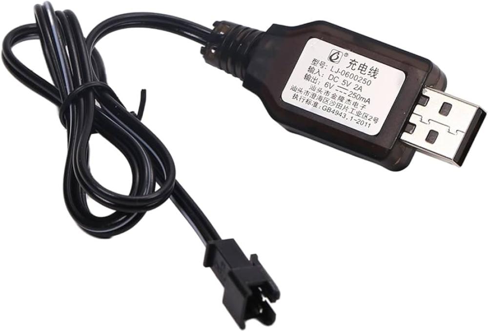 6V NI-CD / NI-MH Oyuncak Bataryası USB Şarj Kablosu