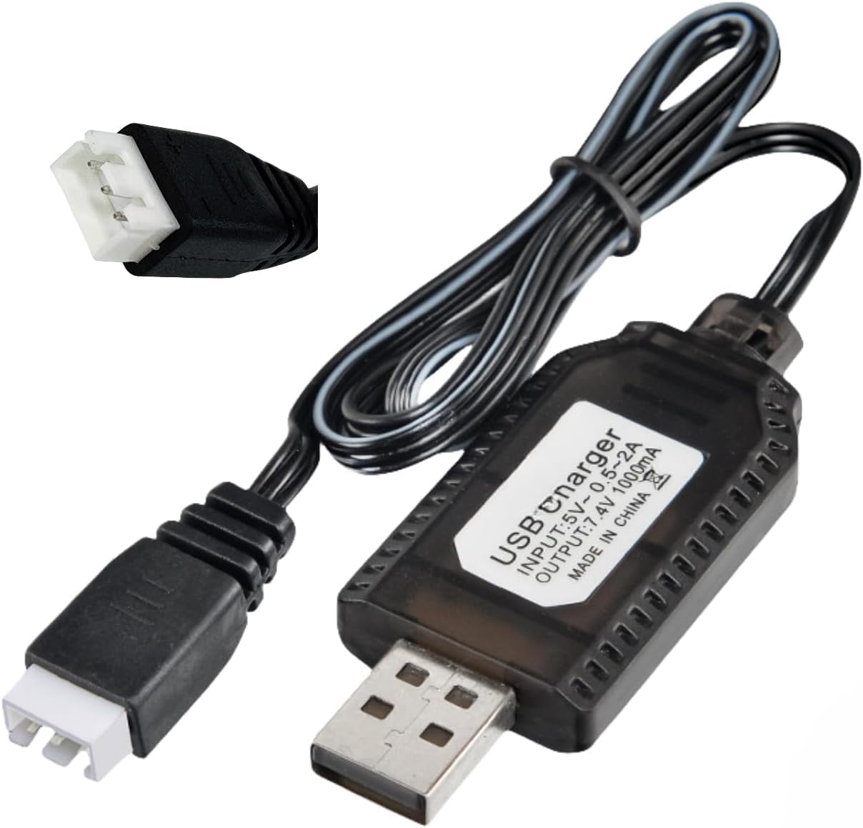 7.4V Li-ion SM-3P Soket Drone Bataryası USB Şarj Kablosu