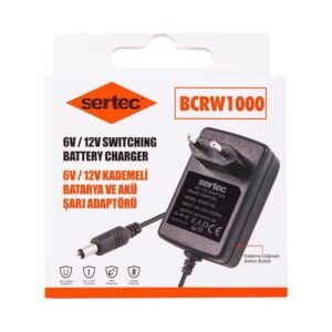 BCRW1000 6V/12V 1A Kademeli Batarya ve Akü Şarj Adaptörü